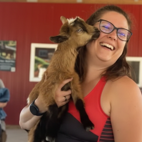 Goat love on a farm in Cleveland Ohio