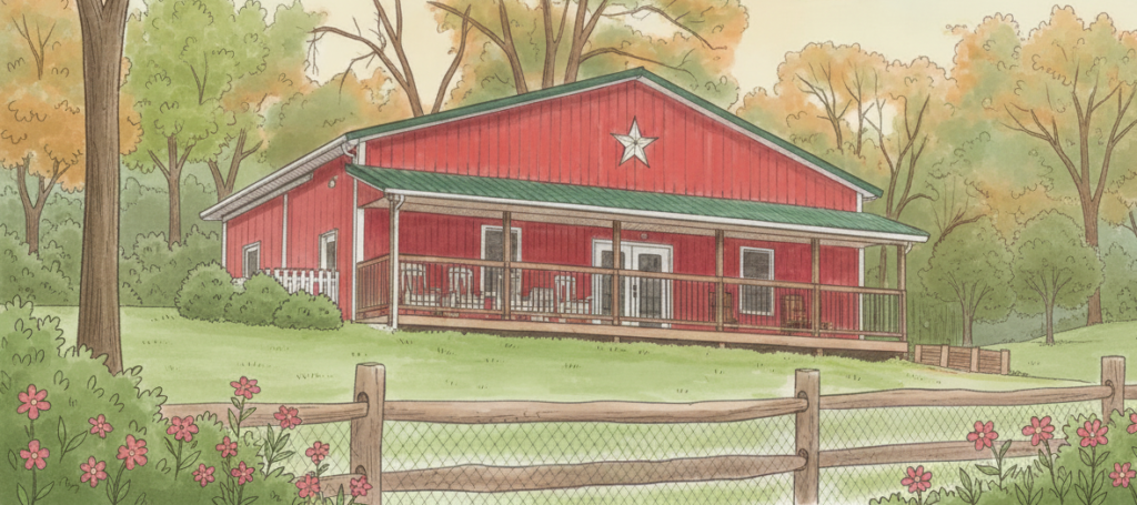 Pure Passions Farm Barn Drawing
