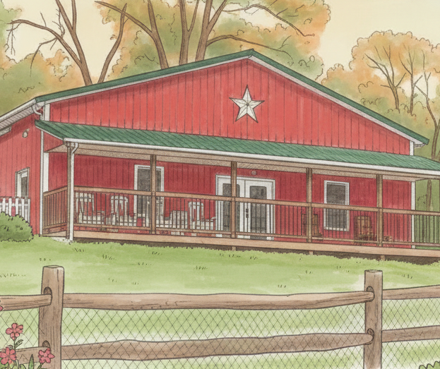 Pure Passions Farm Barn Drawing