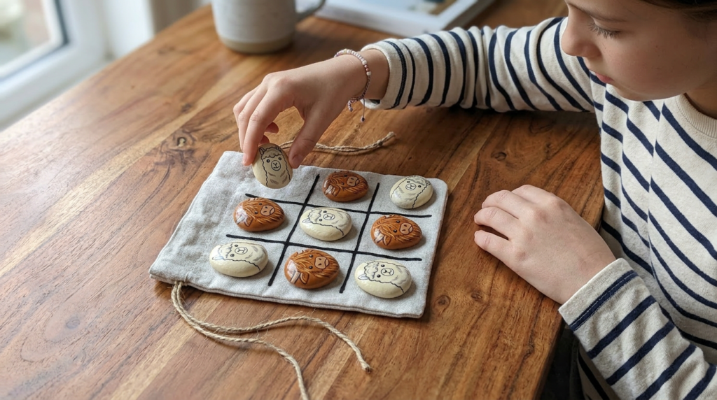 Kids Craft Cow & Alpaca Tic Tac Toe