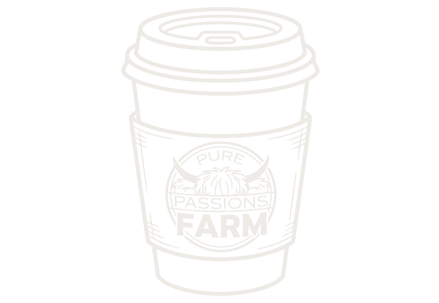 Cows & Caffeine Line Drawing